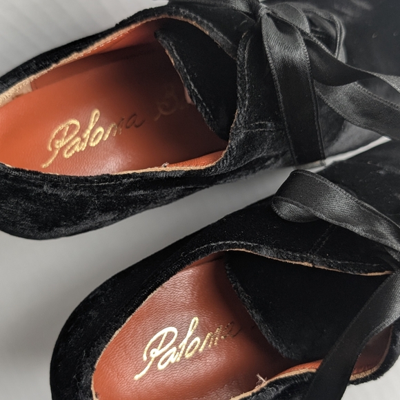 Paloma Barcelo Black Wedge Shoes - Picture 3 of 10